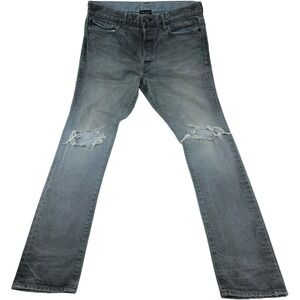 John Elliott Season‎ Seven Black & Blue 5 Pocket Cotton Jeans Mens Size 32X32
